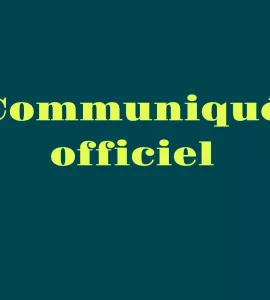 Communiqué officiel